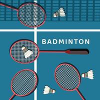 ilustração vetorial de fundo de badminton