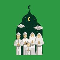 ilustração vetorial para os provérbios do mês do ramadã e eid vetor