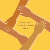 dia internacional da amizade, design para o tema amizade vetor