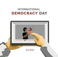 dia internacional da democracia, design para o tema, questões sociais vetor