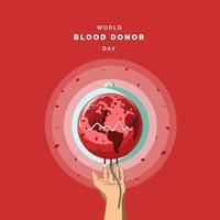 ilustração do dia mundial do doador de sangue vetor