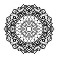 mandala preta para design. design de padrão circular mandala para henna, mehndi, tatuagem, decoração. ornamento decorativo em estilo étnico oriental. página do livro para colorir. vetor