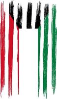 bandeira do kuwait com tinta pincel texturizada isolada em png ou background.symbol transparente do kuwait. ilustração vetorial vetor