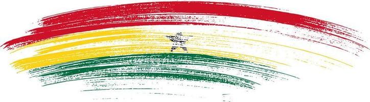 bandeira de gana com tinta pincel texturizada isolada em png ou background.symbol transparente de gana. ilustração vetorial vetor