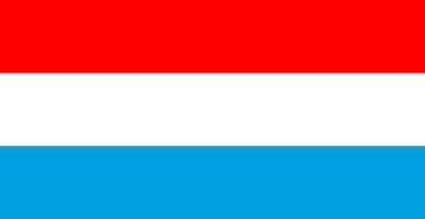 ilustração vetorial isolada de cor da bandeira do luxemburgo vetor