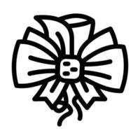 ilustração vetorial de ícone de linha de decoração de flores de noivo de lapela vetor