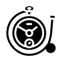 relógio com ilustração vetorial de ícone de glifo de anel vetor