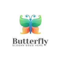 borboleta colorida para mulher ou seu modelo de vetor de design de logotipo de negócios