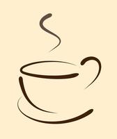 Molde do logotipo do copo de café vetor