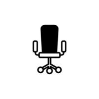 cadeira, conceito de design de ícone de linha sólida de assento para web e interface do usuário, ícone simples adequado para qualquer finalidade. vetor