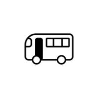 ônibus, autobus, público, modelo de logotipo de ilustração de vetor de ícone de linha sólida de transporte. adequado para muitos propósitos.