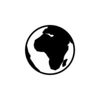 mundo, terra, modelo de logotipo de ilustração vetorial de ícone de linha sólida global. adequado para muitos propósitos. vetor