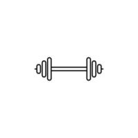 ginásio, fitness, modelo de logotipo de ilustração vetorial de ícone de linha fina de peso. adequado para muitos propósitos. vetor