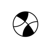modelo de logotipo de ilustração vetorial de ícone de linha sólida de basquete. adequado para muitos propósitos. vetor