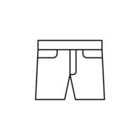shorts, casual, calças modelo de logotipo de ilustração vetorial de ícone de linha fina. adequado para muitos propósitos. vetor