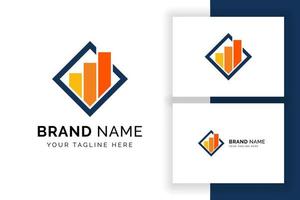 modelo de logotipo de finanças e marketing de negócios. modelo de design de logotipo de negócios vetor