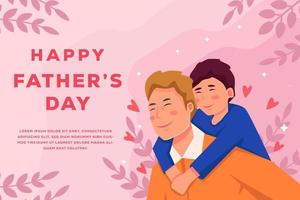 cartaz de banner de ilustração de fundo de dia dos pais feliz