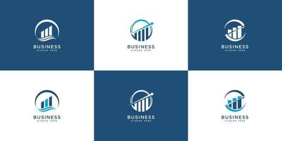 conjunto de design de ícone de vetor de modelo de logotipo de finanças de negócios