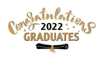 parabéns 2022 graduados sinal de saudação com diploma, parabéns graduado vetor