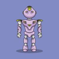 mecha mascote robô futurista vetor