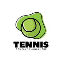 vetor de logotipo de esporte olímpico de quadra de tênis, design de ilustração de padel, bola de tênis