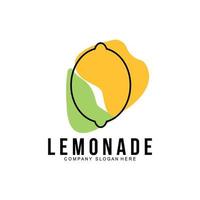 design de papel de parede vetorial logotipo da planta de frutas de limão com vitamina c, amarelo, no jardim e no mercado vetor