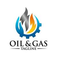 modelo de logotipo da indústria de petróleo e gás