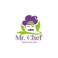 modelo de vetor de design de logotipo de chef