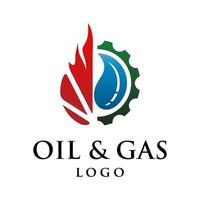 modelo de logotipo da indústria de petróleo e gás vetor