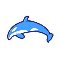 modelo de vetor de design de logotipo moderno de baleia azul