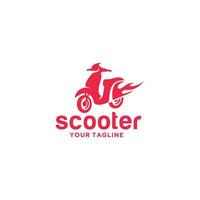 modelo de vetor de design de logotipo de scooter