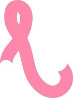 fita rosa para o dia de conscientização do câncer de mama vetor