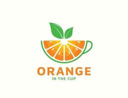 modelo de design de logotipo de fruta laranja vetor