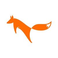 logotipo da raposa pulando vetor