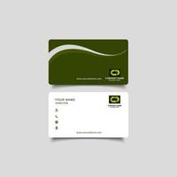 design de cartão de visita sobre fundo verde. conceito limpo e moderno. vetor