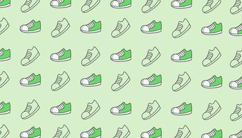 o pano de fundo de sapatos verdes para crianças é perfeito para designs de capas de livros, papel de embrulho ou tapeçarias de parede vetor