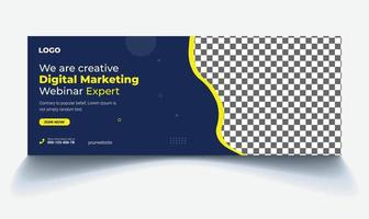 design de banner de marketing digital criativo vetor