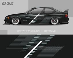 design abstrato de envoltório de carro design moderno de fundo de corrida para envoltório de veículo, carro de corrida, rally, etc vetor