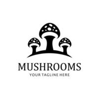 logotipo de vetor de cogumelos