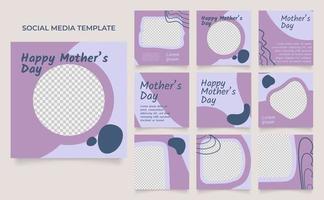 modelo de mídia social banner promoção de design do dia das mães vetor