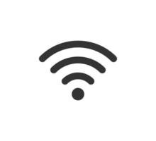 ícone wi-fi. ícone de sinal wifi. sinal de conexão de internet sem fio. ilustração vetorial isolada no fundo branco vetor