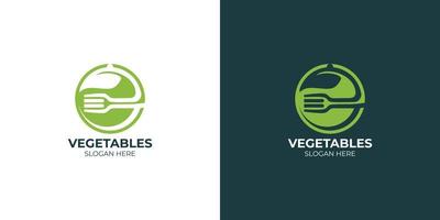 conjunto de logotipo vegetal moderno e minimalista vetor