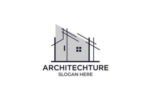 conjunto de logotipo de arquiteto simples e minimalista vetor