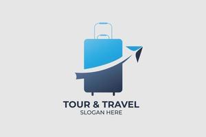 definir tour de logotipo e viagens para empresa vetor