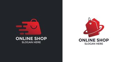 logotipo de design de vendas online minimalista vetor