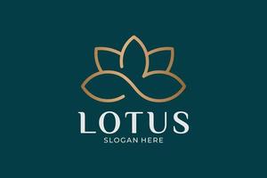 conjunto de logotipo de flor de lótus simples e moderno vetor