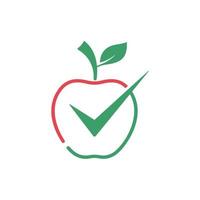 modelo de ilustração de design de logotipo de ícone de maçã vetor