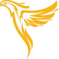 mascote do esporte Phoenix. etiqueta. logotipo. isolado em branco vetor