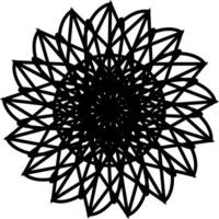 vetor abstrato de mandala geométrica preto e branco
