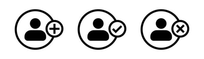 adicione um novo vetor de ícone de usuário nas cores pretas. avatar de perfil de pessoa do sexo masculino com símbolo de adição.